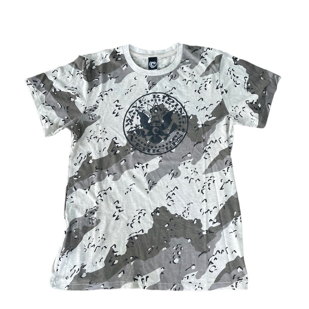 WRV Wave Riding Vehicles Women’s L Camo TShirt NWOT